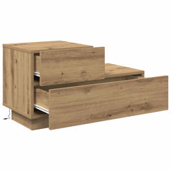 vidaXL Bedside Cabinet Artisan Oak 70 x 36 x 40.5 cm Engineered Wood 5