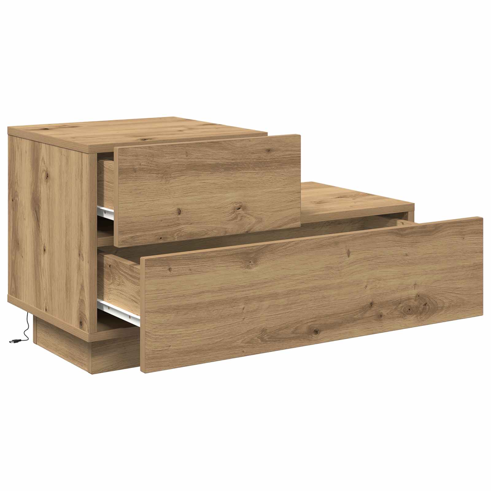 vidaXL Bedside Cabinet Artisan Oak 70 x 36 x 40.5 cm Engineered Wood 5