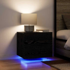 vidaXL Bedside Cabinet 2 pcs Black Oak 50 x 39 x 41 cm Engineered Wood 5