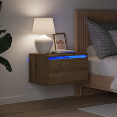 vidaXL Wall-mounted Bedside Cabinet 2 pcs Artisan Oak 50 x 36 x 30 cm 4