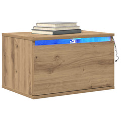 vidaXL Wall-mounted Bedside Cabinet 2 pcs Artisan Oak 50 x 36 x 30 cm 3