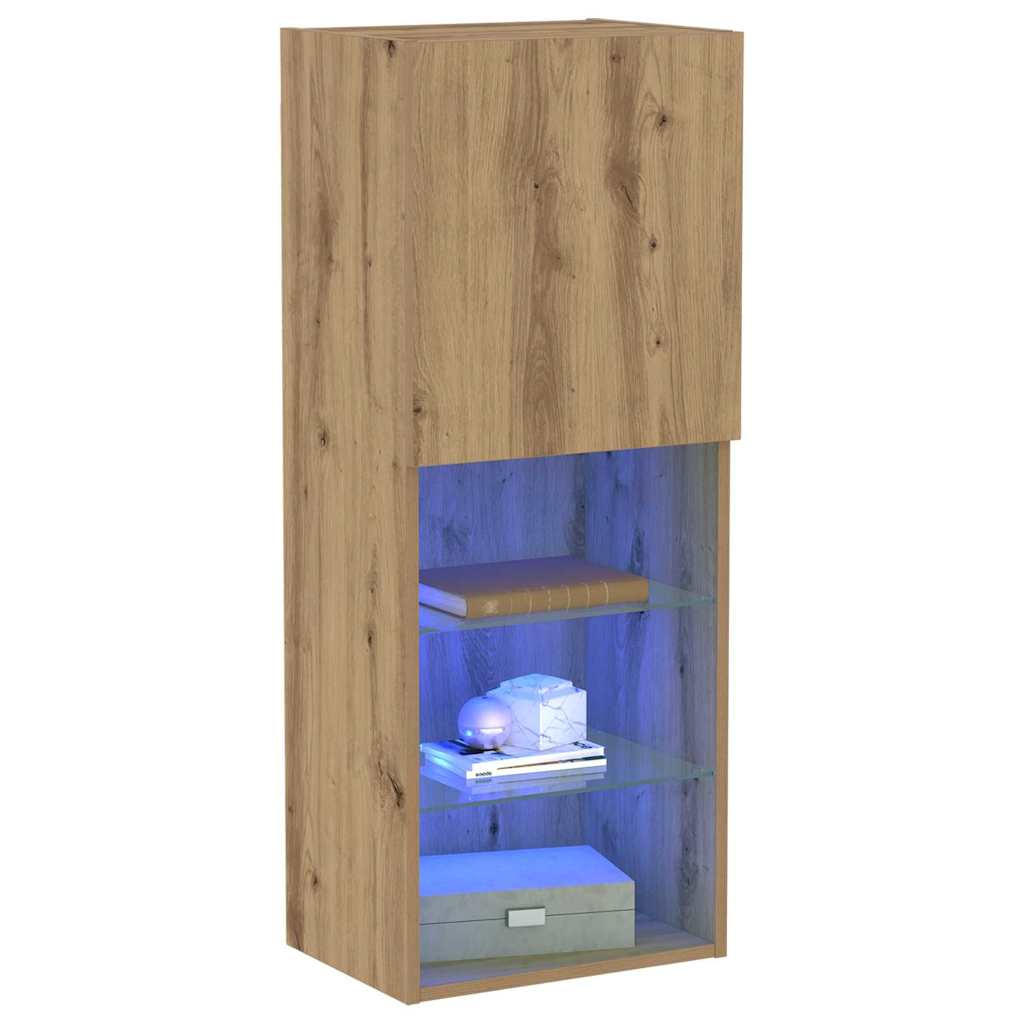 vidaXL TV Cabinet Set 40.5 x 30 x 102 cm Artisan Oak Engineered Wood 3
