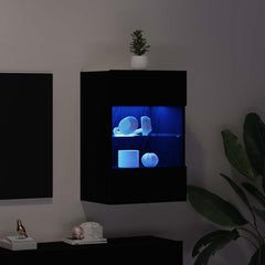 vidaXL TV Cabinet Set 40 x 30 x 60.5 cm Black Engineered Wood 5