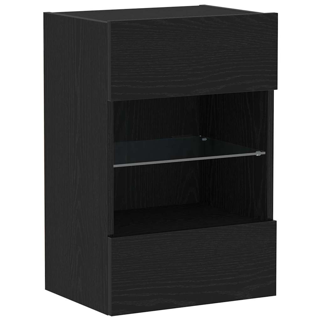 vidaXL TV Cabinet Set 40 x 30 x 60.5 cm Black Engineered Wood 2