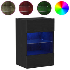 vidaXL TV Cabinet Set 40 x 30 x 60.5 cm Black Engineered Wood 4