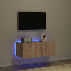 vidaXL TV Wall Cabinet 80 x 35 x 31 cm Artisan Oak Engineered Wood 5