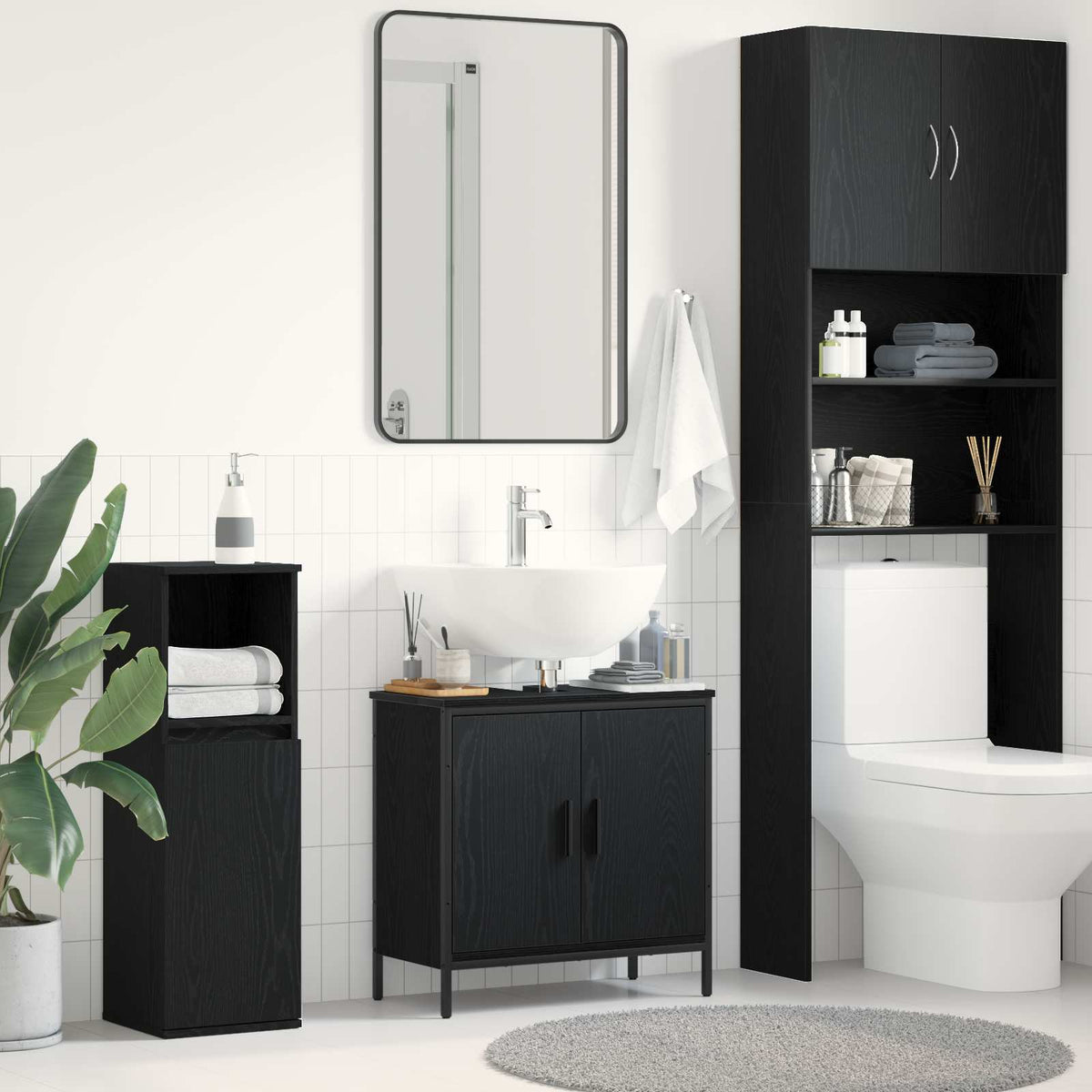 vidaXL Bathroom Sink Cabinet Engineered Wood
