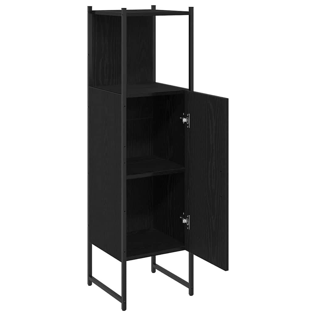 vidaXL Bathroom Furniture Set Black Oak 33 x 33 x 120.5 cm 5