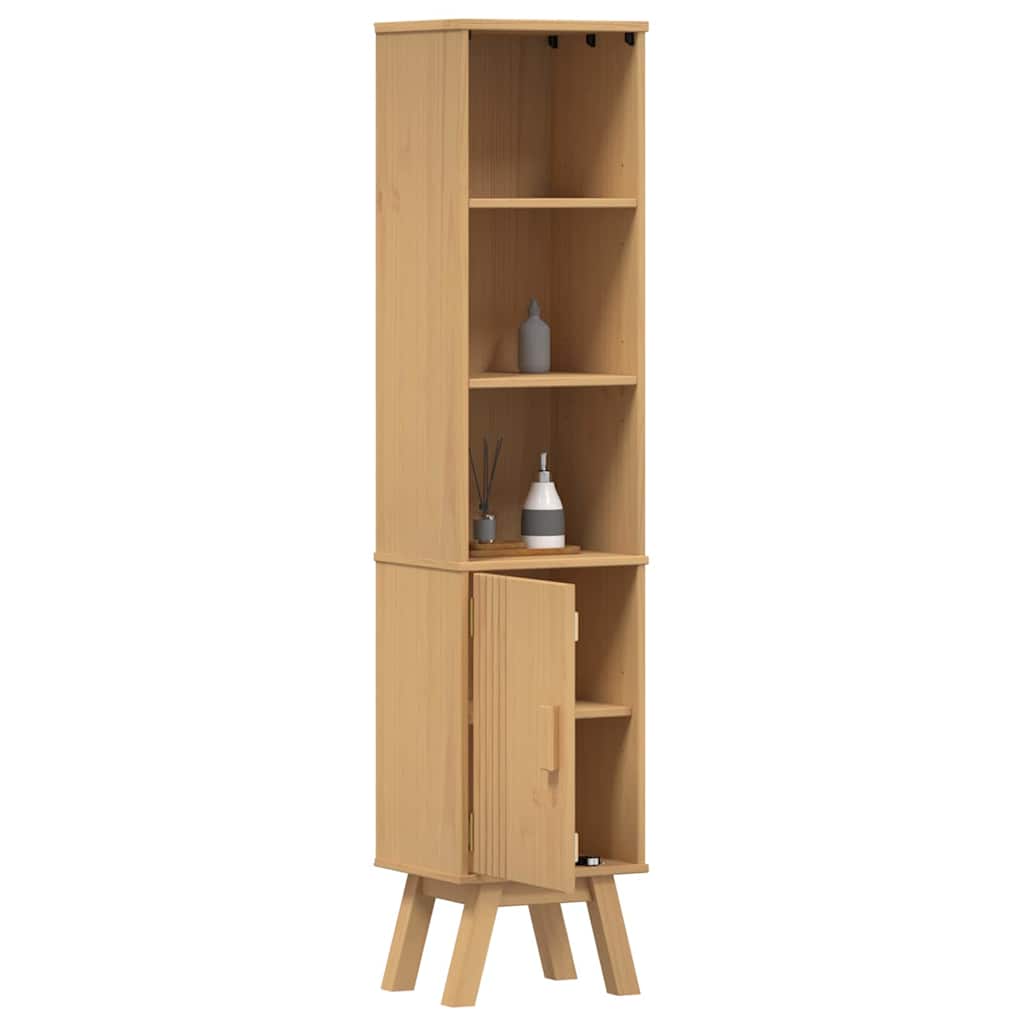 vidaXL Bathroom Cabinet Olden Brown 35 x 30 x 159 cm Solid Pine wood 3