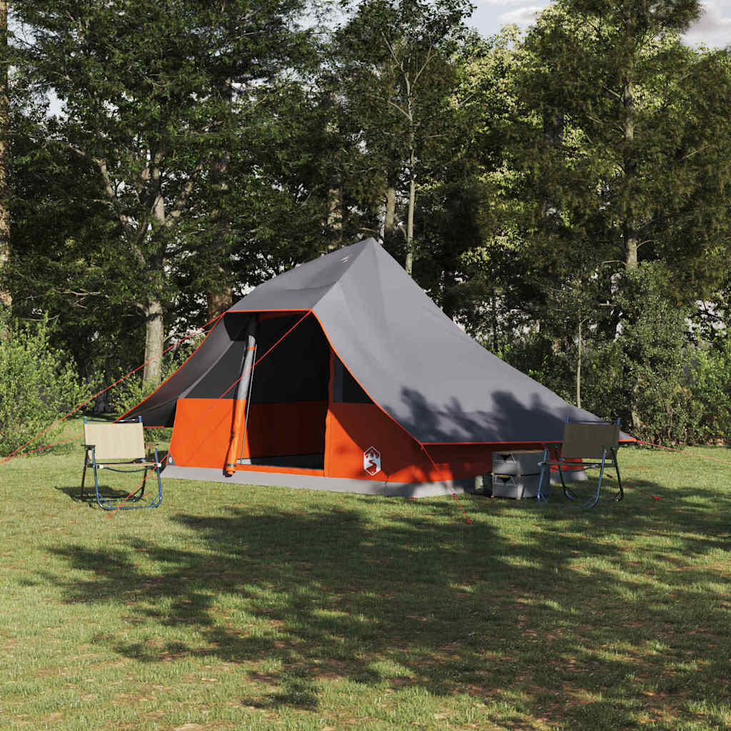 Tipi Tent 10-Person Taffeta Grey and orange