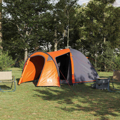 Dome Tent 6-Person Taffeta Waterproof Grey and orange