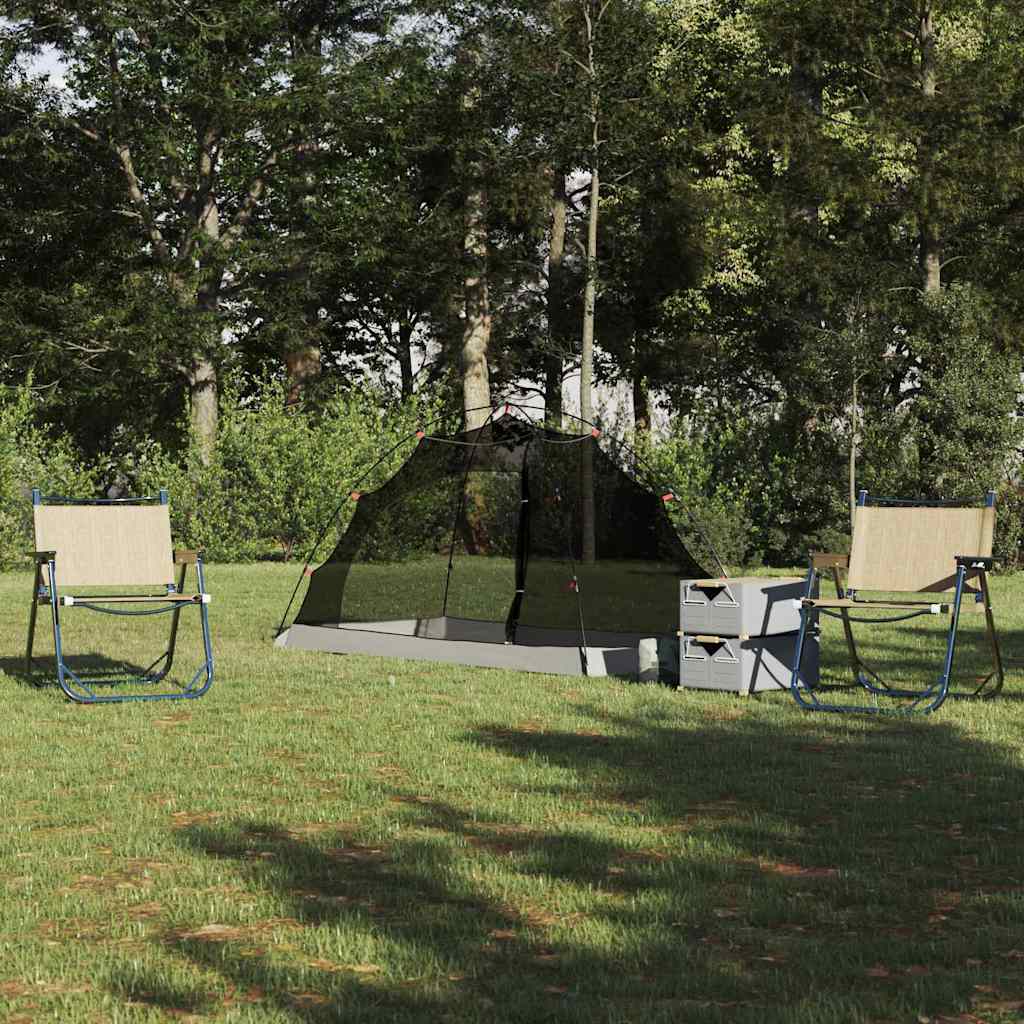 vidaXL Tent with Roof with Storage Grey and Black 236 x 150 x 136 cm 1