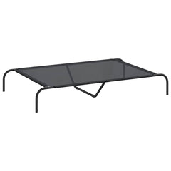 vidaXL Elevated Dog Bed Black 130x80x20 cm Textilene and Steel 2