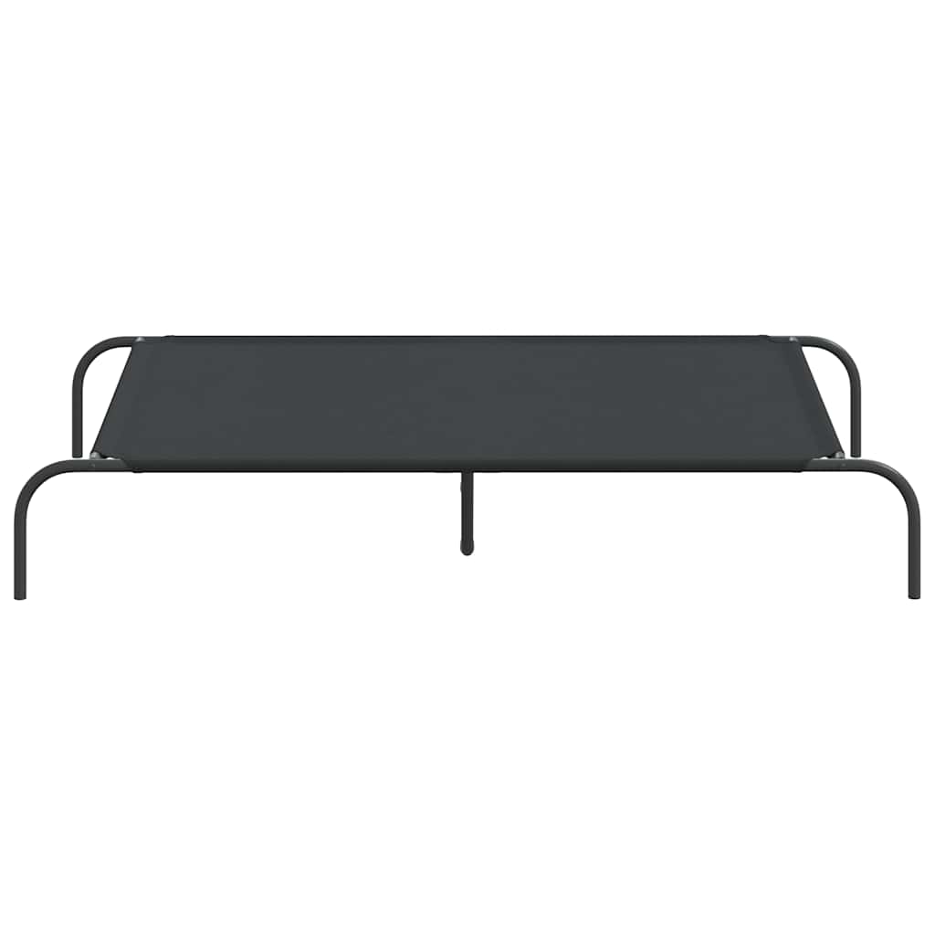 vidaXL Elevated Dog Bed Black 130x80x20 cm Oxford Fabric and Steel 4