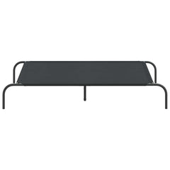 vidaXL Elevated Dog Bed Black 130x80x20 cm Oxford Fabric and Steel 4