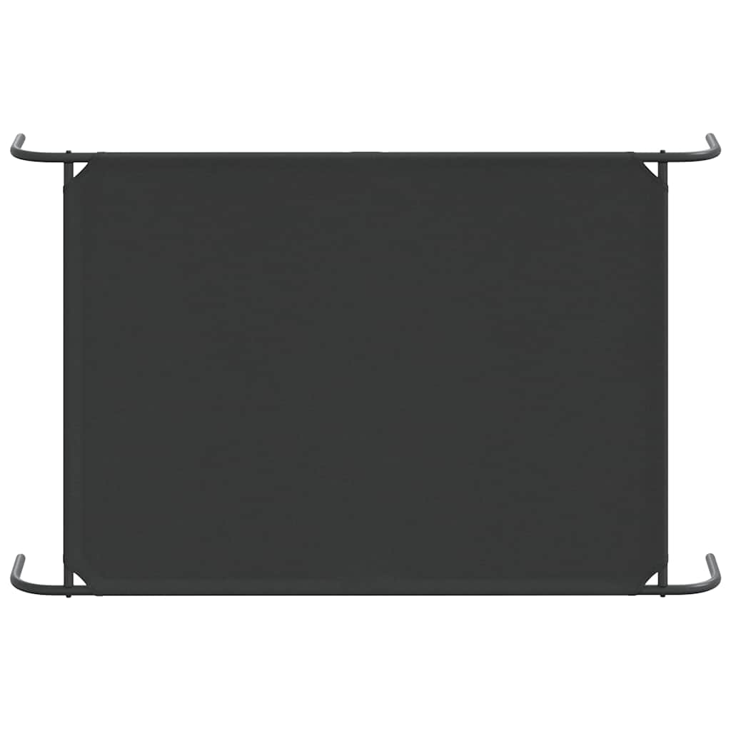 vidaXL Elevated Dog Bed Black 130x80x20 cm Oxford Fabric and Steel 6