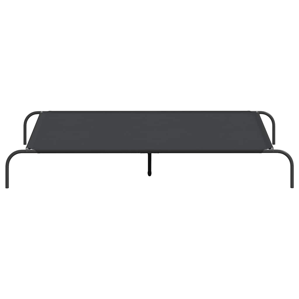 vidaXL Elevated Dog Bed Black 150x90x20 cm Oxford Fabric and Steel 4