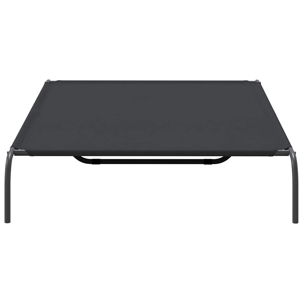 vidaXL Elevated Dog Bed Black 150x90x20 cm Oxford Fabric and Steel 5