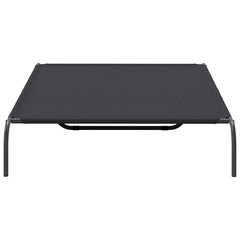 vidaXL Elevated Dog Bed Black 150x90x20 cm Oxford Fabric and Steel 5