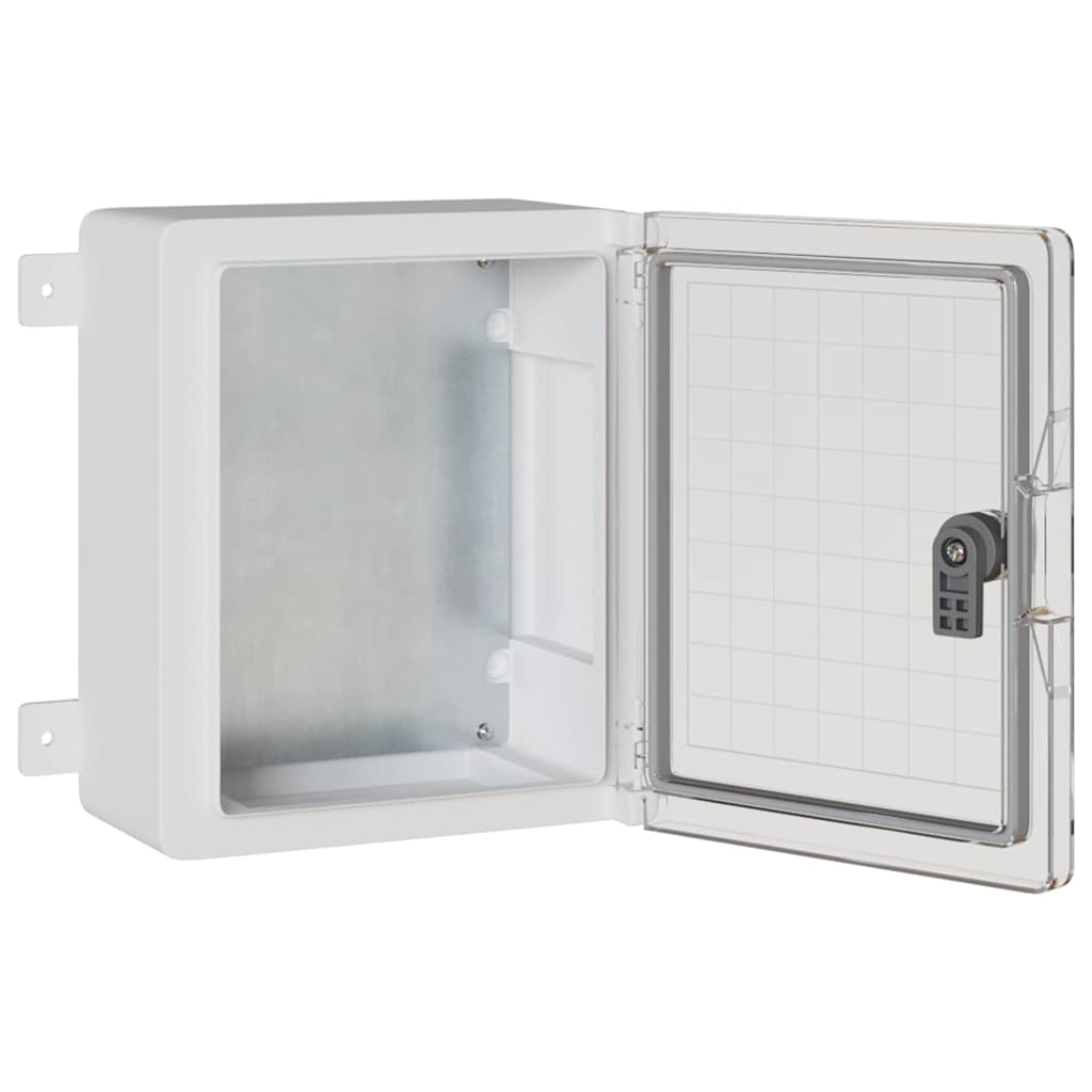 vidaXL Control Cabinet Grey 32 x 13 x 30 cm ABS Plastic 4