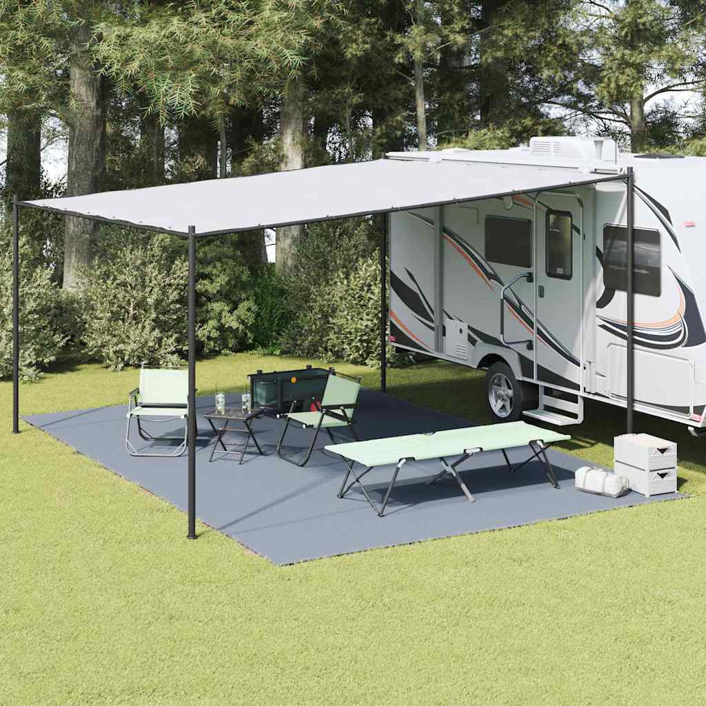 vidaXL Tent Carpet Folding Blue and Grey 600 x 400 cm Polyethylene 1