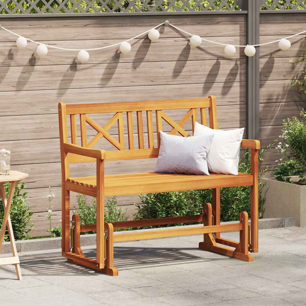 vidaXL Garden Glider Bench Natural 110 x 59 x 97 cm Solid Acacia Wood 1
