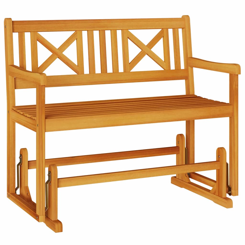 vidaXL Garden Glider Bench Natural 110 x 59 x 97 cm Solid Acacia Wood 2