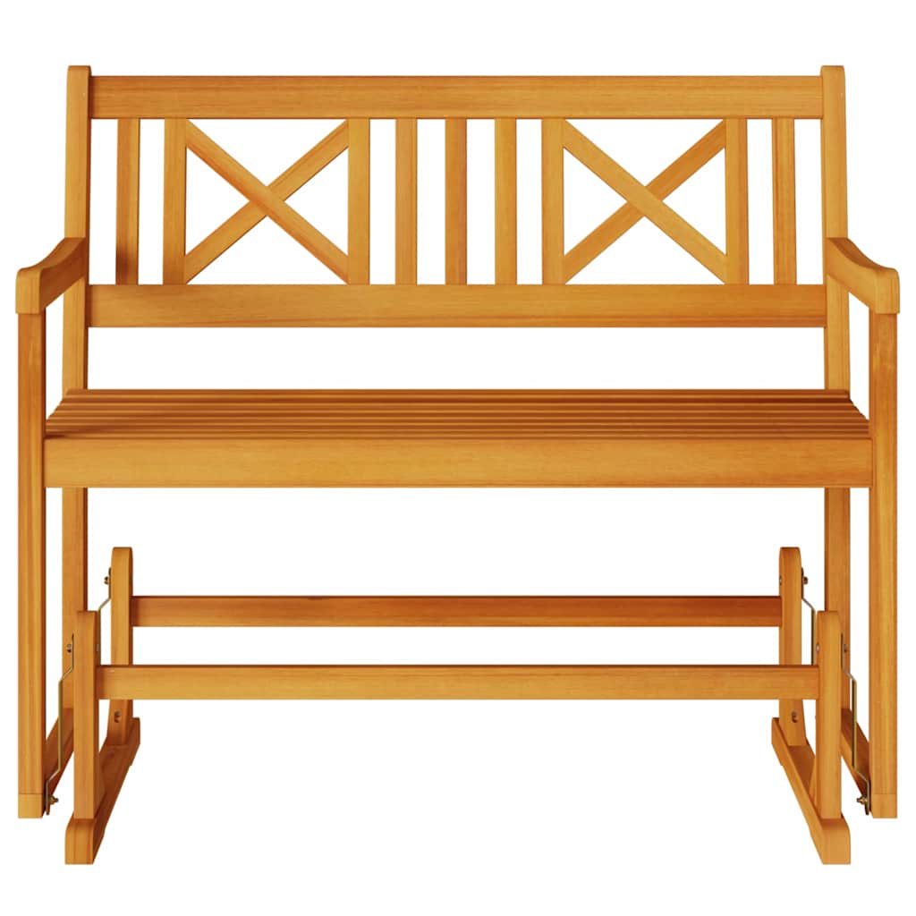 vidaXL Garden Glider Bench Natural 110 x 59 x 97 cm Solid Acacia Wood 4