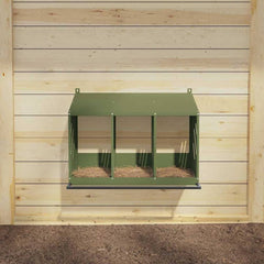 Chicken Nesting Box with 4 Compartments Metal Olive Green 80 cm 59.5 cm 64 cm