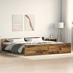 Bed Frame without Mattress 200x200 cm Old wood