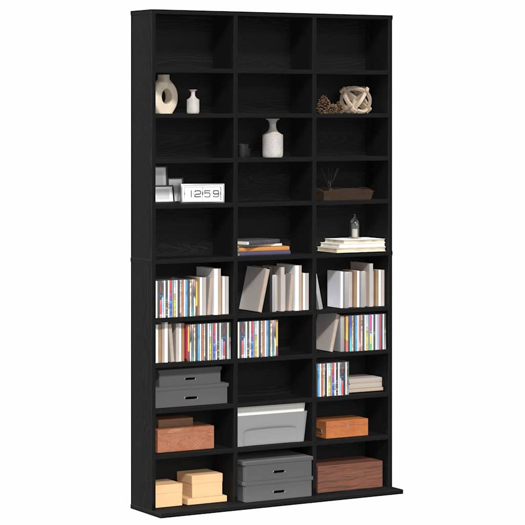 CD Cabinet Black Oak Engineered Wood, image 3
