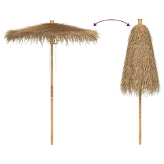 vidaXL Tiki Umbrella with Banana Leaf Canopy 180 cm Bamboo 5