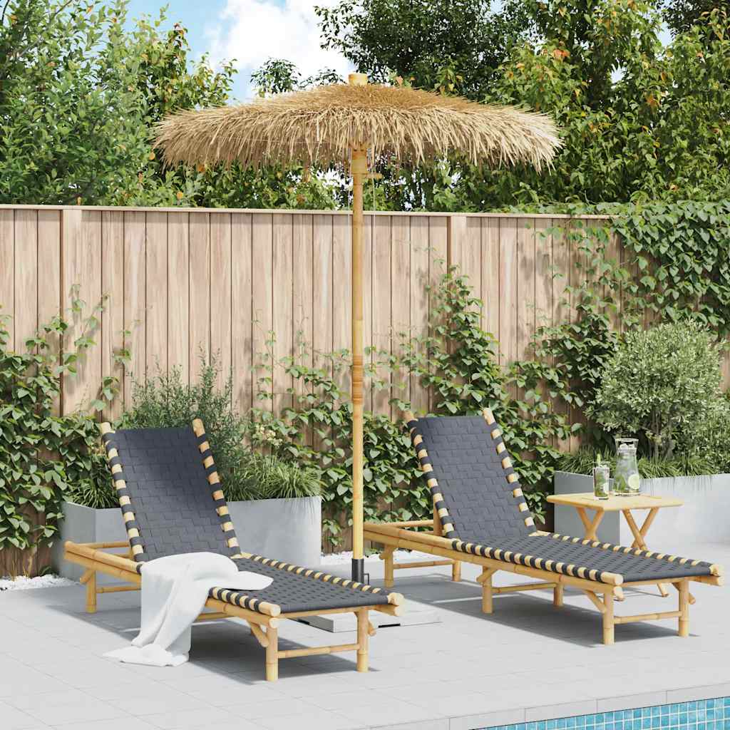 vidaXL Tiki Umbrella with Banana Leaf Canopy 180 cm Bamboo 1