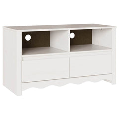 vidaXL TV Cabinet Drammen 99 x 43 x 55 cm White Solid Pine wood 2