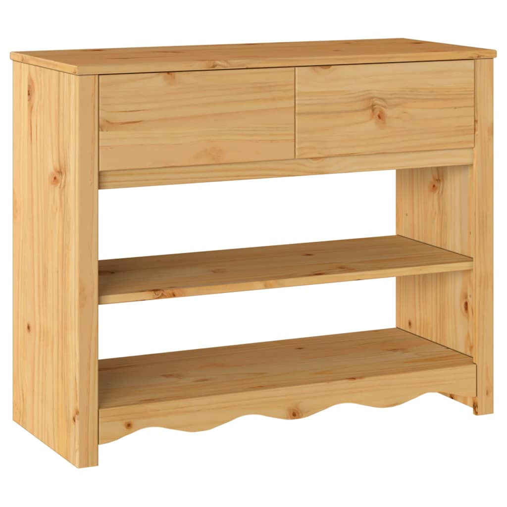 Console Table Drammen 89.5 x 37 x 73 cm Solid Pine Wood Oak