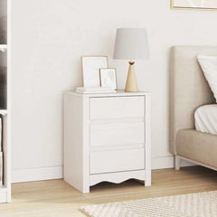 Coffee Table Drammen 45 x 35 x 56 cm Solid Pine Wood White