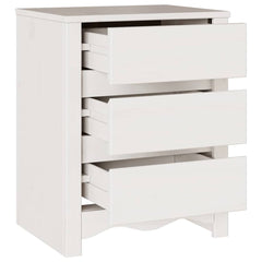 vidaXL Coffee Table Drammen White 45 x 35 x 56 cm Solid Pine Wood 5