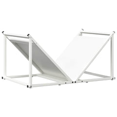 vidaXL Firewood Rack White 70x43x34.5 cm Cold-rolled steel 2