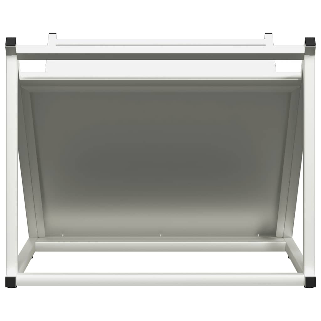vidaXL Firewood Rack White 70x43x34.5 cm Cold-rolled steel 6