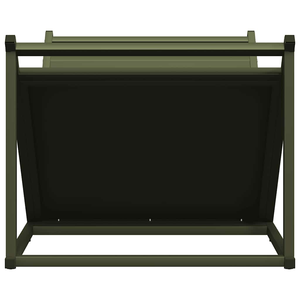 vidaXL Firewood Rack Olive Green 70x43x34.5 cm Cold-rolled steel 6