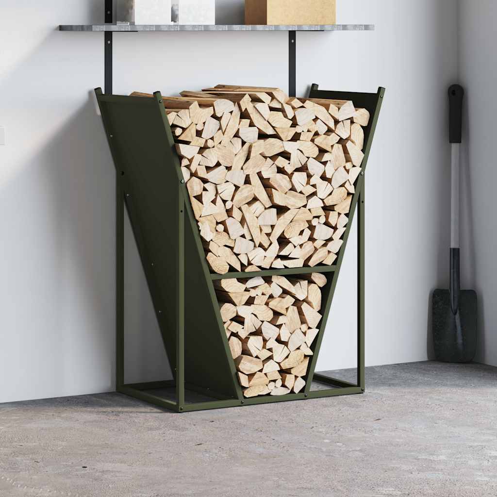 Firewood Rack 69,5x35x81 cm Cold-rolled steel Olive green