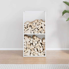 vidaXL Firewood Rack White 40x30x80 cm Cold-rolled steel 3