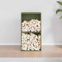 vidaXL Firewood Rack Olive Green 40x30x75 cm Cold-rolled steel 3