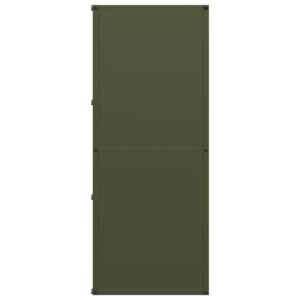 vidaXL Firewood Rack Olive Green 40x30x75 cm Cold-rolled steel 6