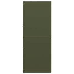 vidaXL Firewood Rack Olive Green 40x30x75 cm Cold-rolled steel 6