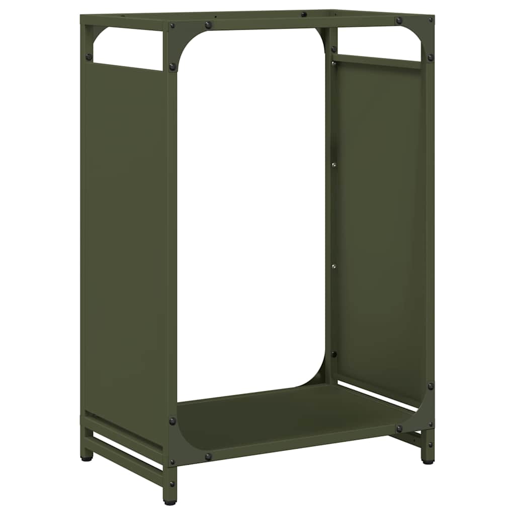 vidaXL Firewood Rack Olive Green 44x28x65 cm Cold-rolled steel 2