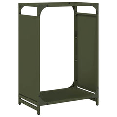 vidaXL Firewood Rack Olive Green 44x28x65 cm Cold-rolled steel 2