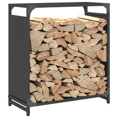 vidaXL Firewood Rack Black 60x28x65 cm Cold-rolled steel 4
