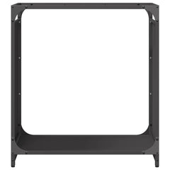 vidaXL Firewood Rack Black 60x28x65 cm Cold-rolled steel 5