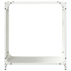 vidaXL Firewood Rack White 60x28x65 cm Cold-rolled steel 5